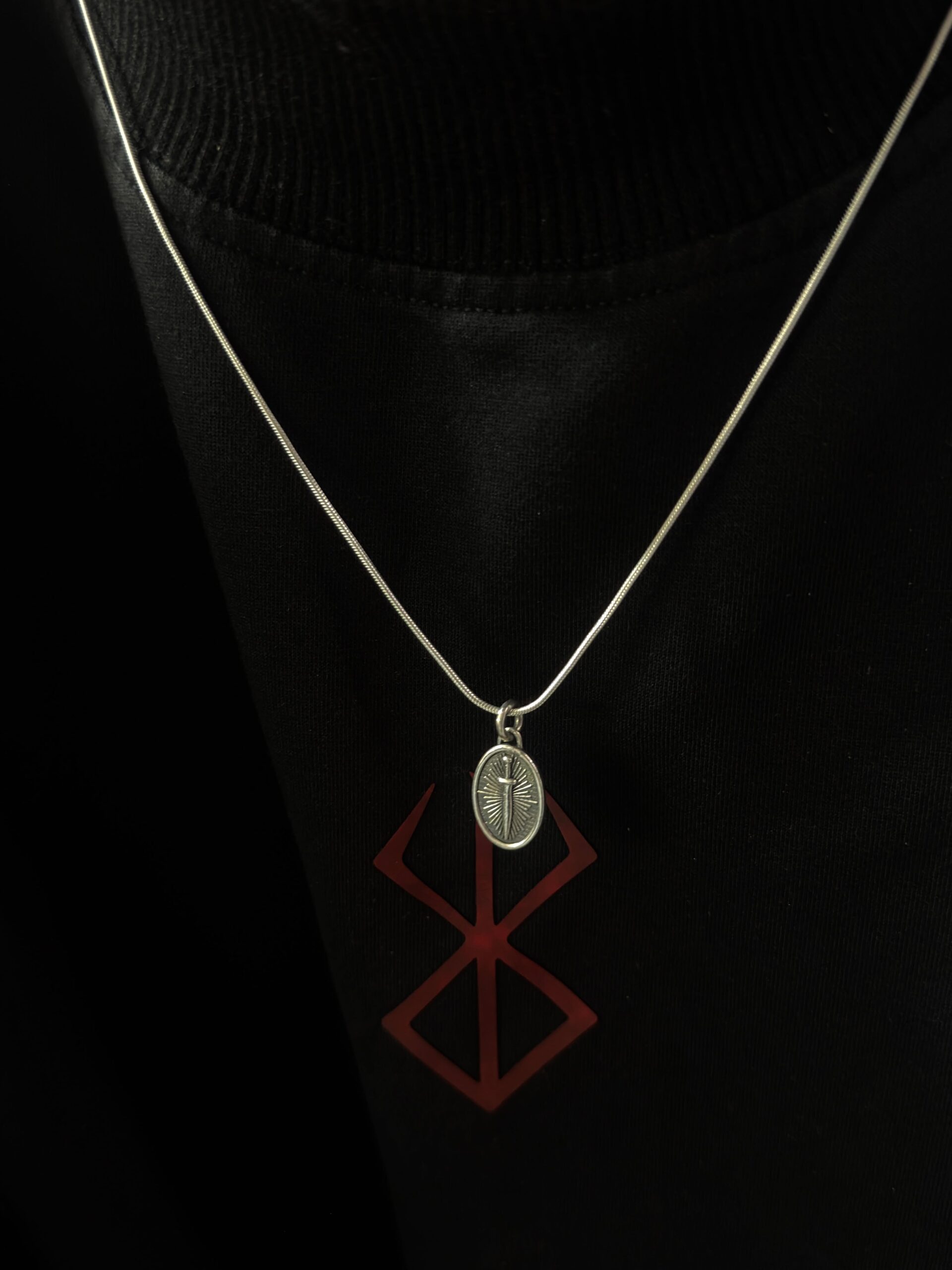 Sword Cross Silver Locket - Image 4