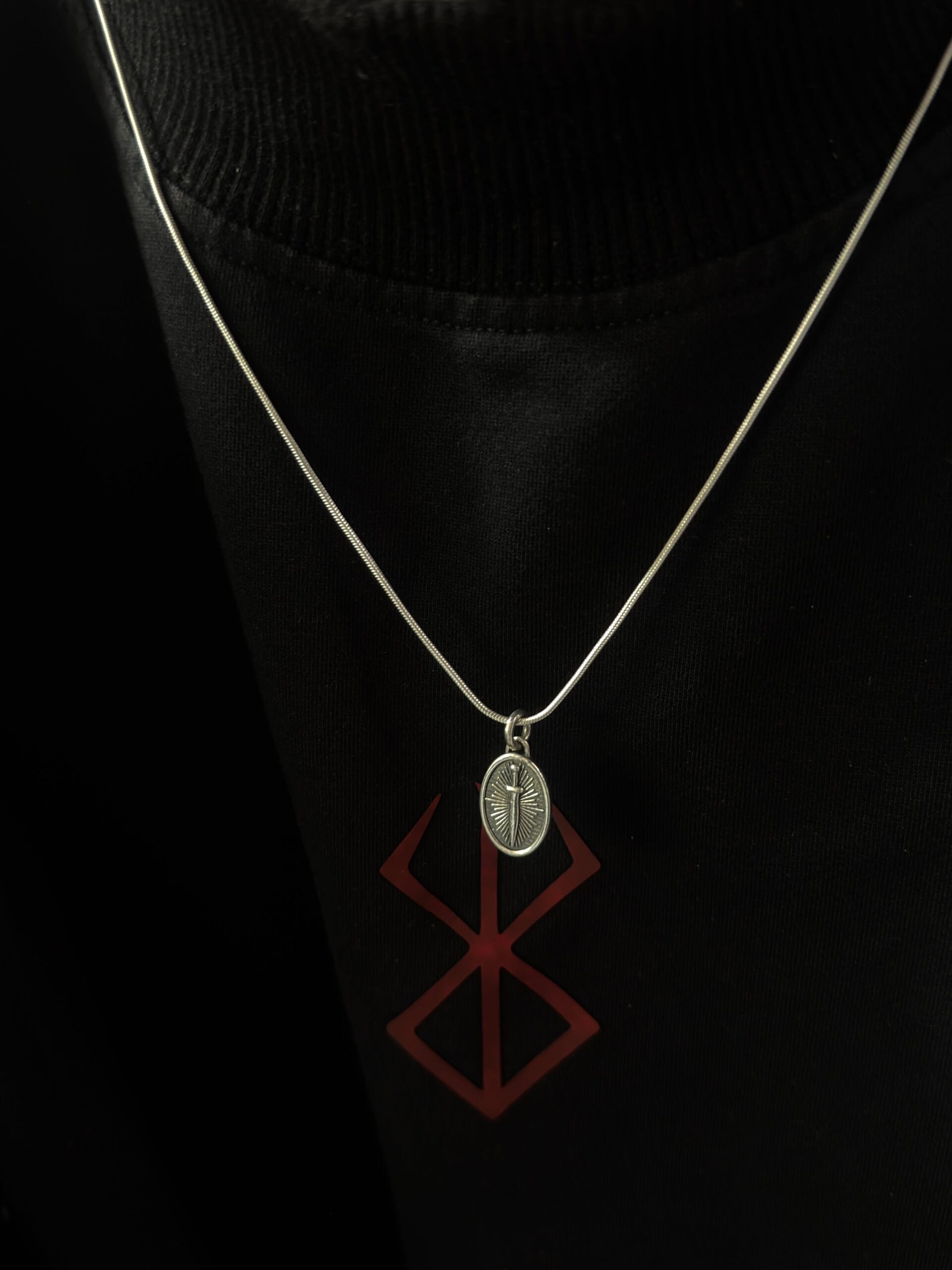 Sword Cross Silver Locket - Image 2